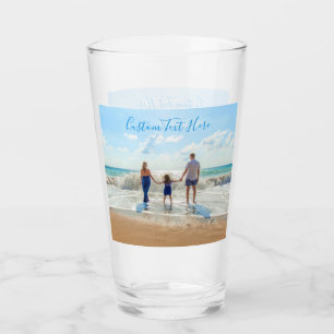 Copo De Pint Vidro de Fotografia Personalizado com Texto Person