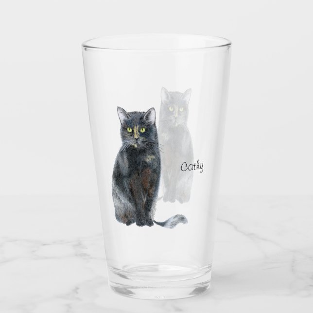 Copo De Pint Vidro de Gato (Frente)