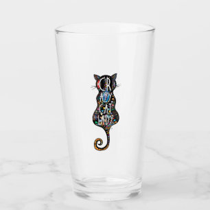 Copo De Pint Vidro de Gato Louco