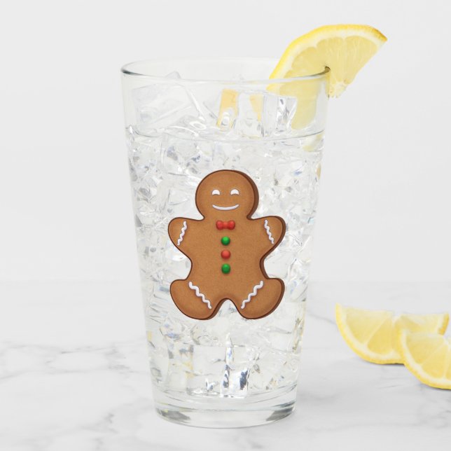 Copo De Pint Vidro De Gingerpão Personalizado Duplo (Gelo traseiro)