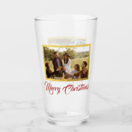 Copo De Pint Vidro de Imagem Personalizada de Natal Feliz