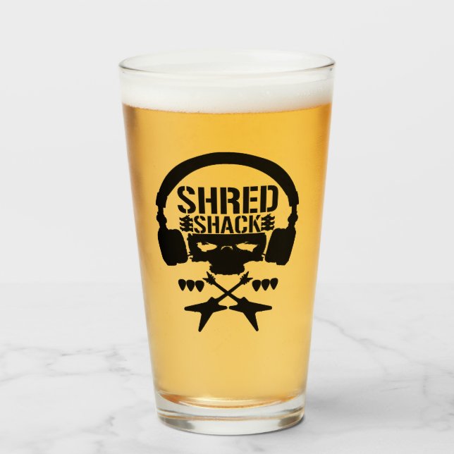 Copo De Pint Vidro de Impressão do Shack "Bullet Club Parody" (Frente (Preenchido))