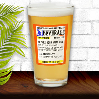 Copo De Pint Vidro de Impressão Engraçado