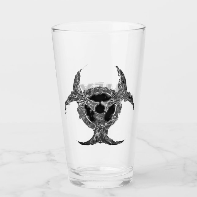 Copo De Pint Vidro de impressão HEX (Frente)