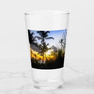 Copo De Pint Vidro de Impressão solar tropical