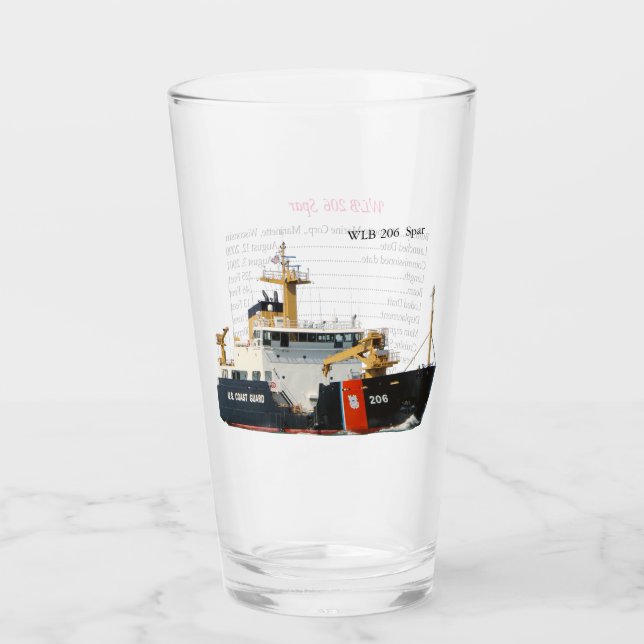 Copo De Pint Vidro de informações do Spar (Frente)