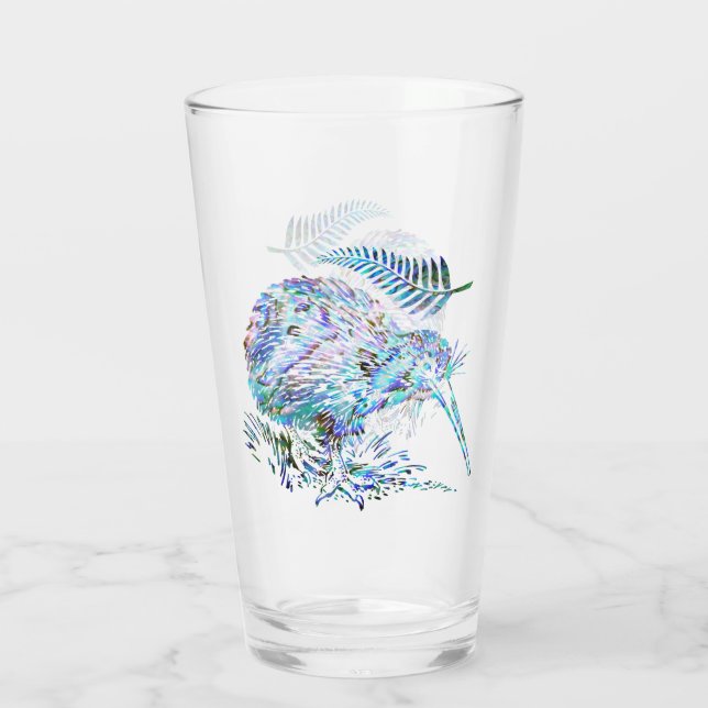 COPO DE PINT VIDRO DE NOVA ZEALAND KIWI PAUA (Verso)