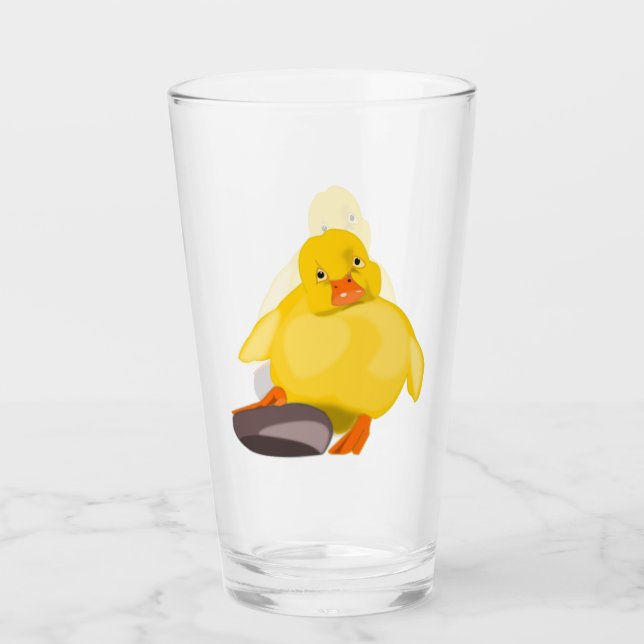 Copo De Pint Vidro de Pato Cortado (Frente)