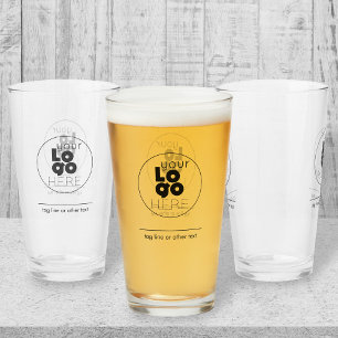 Copo De Pint Vidro de pinta de 16oz com logotipo de empresa imp