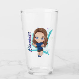Copo De Pint Vidro de Pintura - Rheaanna Chibi