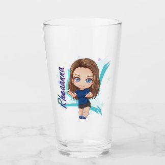 Copo De Pint Vidro de Pintura - Rheaanna Chibi