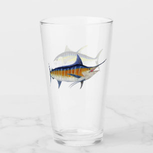 Copo De Pint Vidro de Ponto de Gamefish Oceano