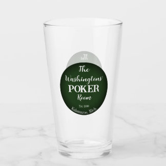 Copo De Pint Vidro de Sala de Poker de Cartões Clássicos - Simp