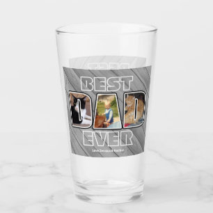 Copo De Pint Vidro De Três Pais Personalizados De Melhor Foto