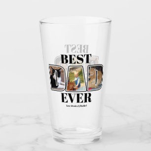 Copo De Pint Vidro De Três Pais Personalizados De Melhor Foto