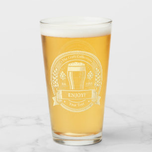 Copo De Pint Vidro de Vintagem Personalizado - Design personali