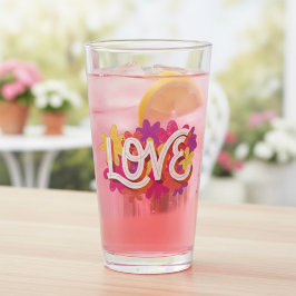 Copo De Pint Vidro do AMOR