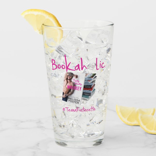 Copo De Pint Vidro do Bebendo Bookaholic do #TeamFosterette (Gelo frontal)
