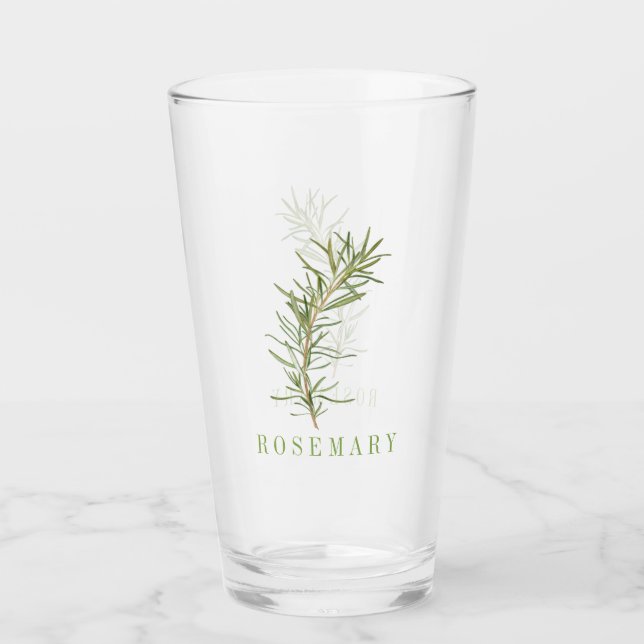 Copo De Pint Vidro do Bebendo de pinta ROSEMARY FRESCO (Frente)