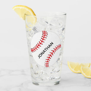 Copo De Pint Vidro do Bebendo do Design de baseball