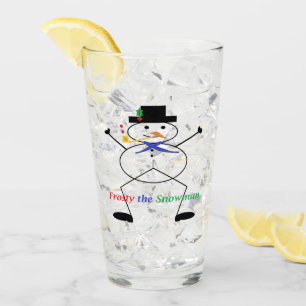 Copo De Pint Vidro do Bebendo "Frosty the Snowman"