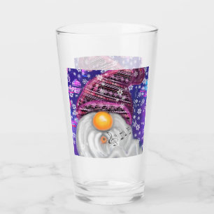 Copo De Pint Vidro do Hat Gnomo de Natal