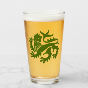 Copo De Pint Vidro do Leão Gótico Verde