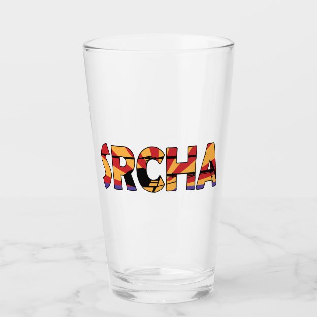 Copo De Pint Vidro do logotipo SRCHA (Frente)