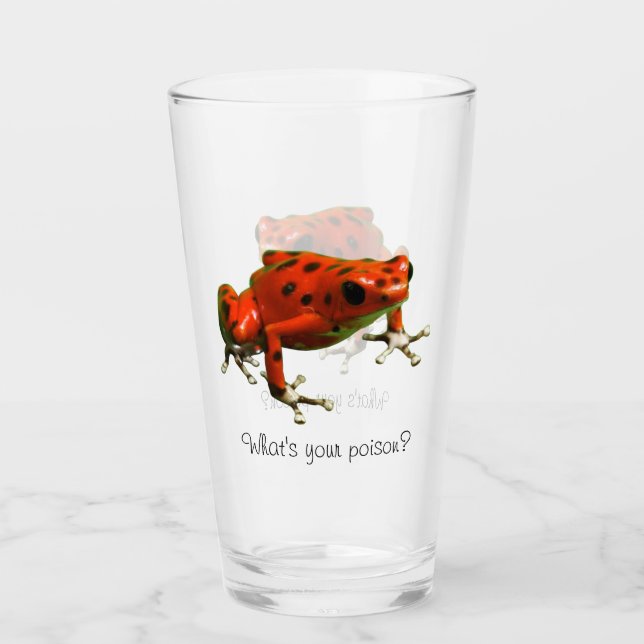 Copo De Pint Vidro do Sapo Red Poison Dart (Frente)
