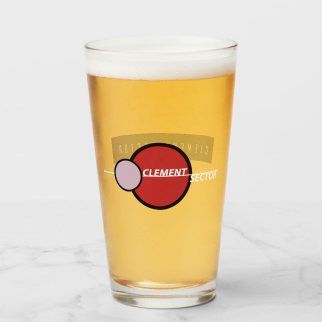 Copo De Pint Vidro Do Setor Dos Elementos (Traseira (Preenchido))