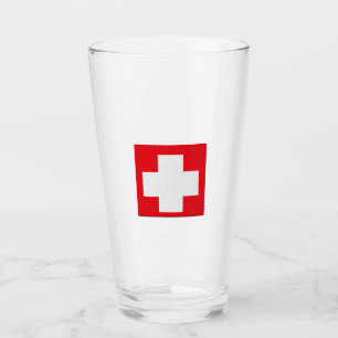 Copo De Pint Vidro do sinalizador de suiça