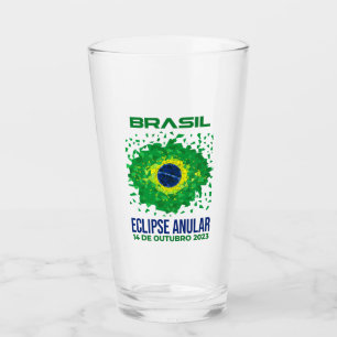 Copo De Pint Vidro Eclipse Anular do Brasil