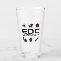 Vidro - Logotipo EDCC a preto com cores