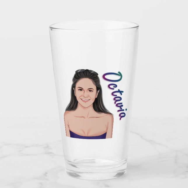 Copo De Pint Vidro - Octavia (Frente)