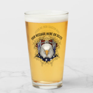 Copo De Pint Vidro Patriótico Americano Orgulhoso