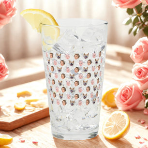 Copo De Pint Vidro Personalizado Da Face, Vidro Personalizado D