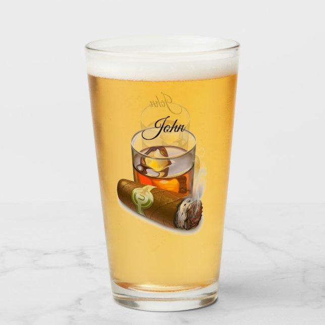 Copo De Pint Vidro personalizado do Bar (Frente (Preenchido))