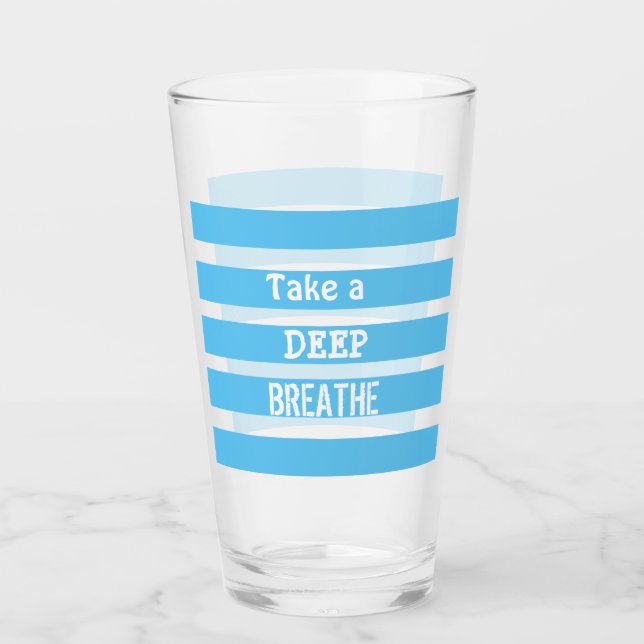Copo De Pint Vidro "Respire fundo" (Frente)