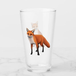Copo De Pint Vidro selvagem do Tumbler do Fox vermelho