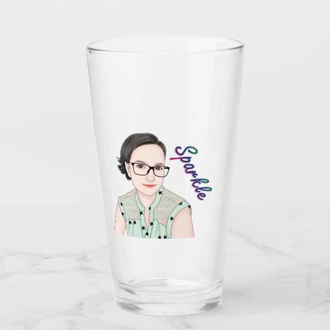 Copo De Pint Vidro - Sparkle (Frente)