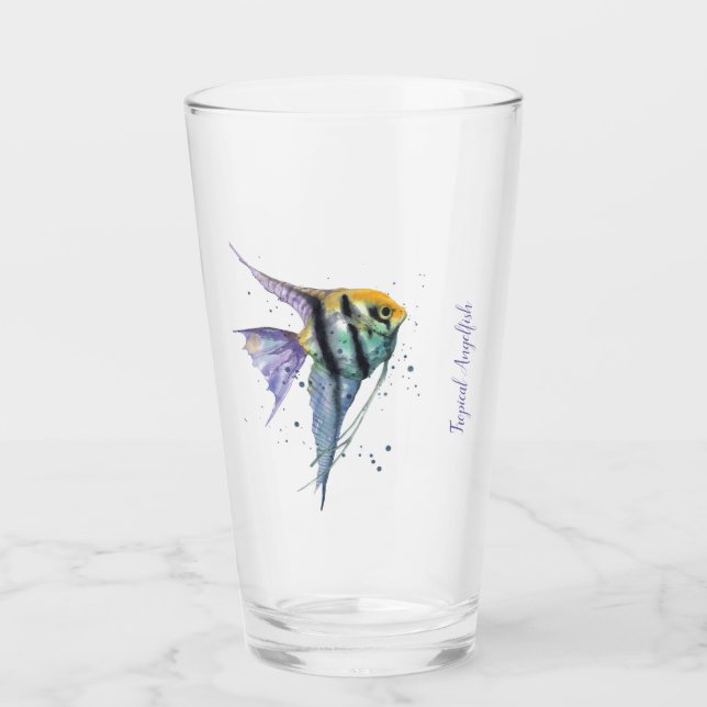 Copo De Pint Vidro Tumbler - Náutico Tropical (Frente)