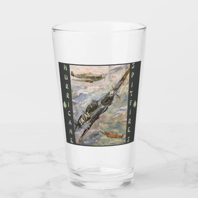 Copo De Pint Vidro Tumblers Furacão e Spitfire (Frente)