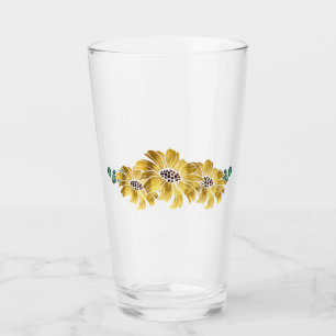 Copo De Pint Vidros elegantes do girassol