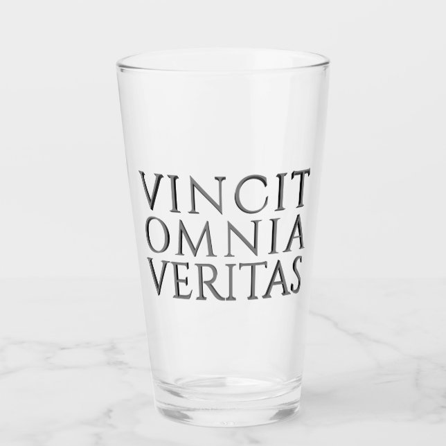 Copo De Pint VINCIT OMNIA VERITAS - Vidro claro (Frente)