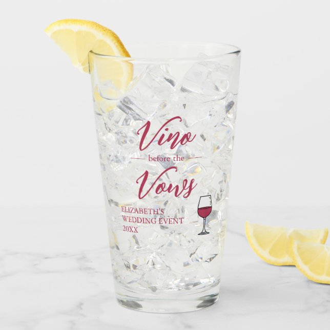 Copo De Pint Vino Antes Do Chá de panela De Voos/Bachelorette (Gelo frontal)