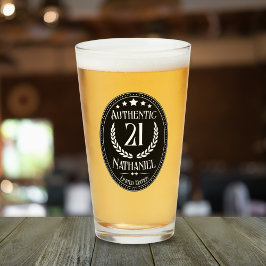 Copo De Pint Vintage aniversário de 21 anos Para Ele Autenticad