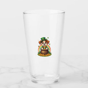 Copo De Pint Vintage Cachorro Lucky Leprechaun Arco-íris Panela