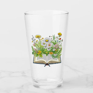 Copo De Pint Vintage Cottagecore design com flores silvestres
