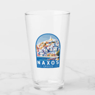 Copo De Pint Vintage de Viagem de Grécia de Ilustração de  Naxo