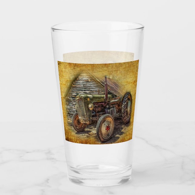 Copo De Pint Vintage Fazenda Trator Velho (Frente)